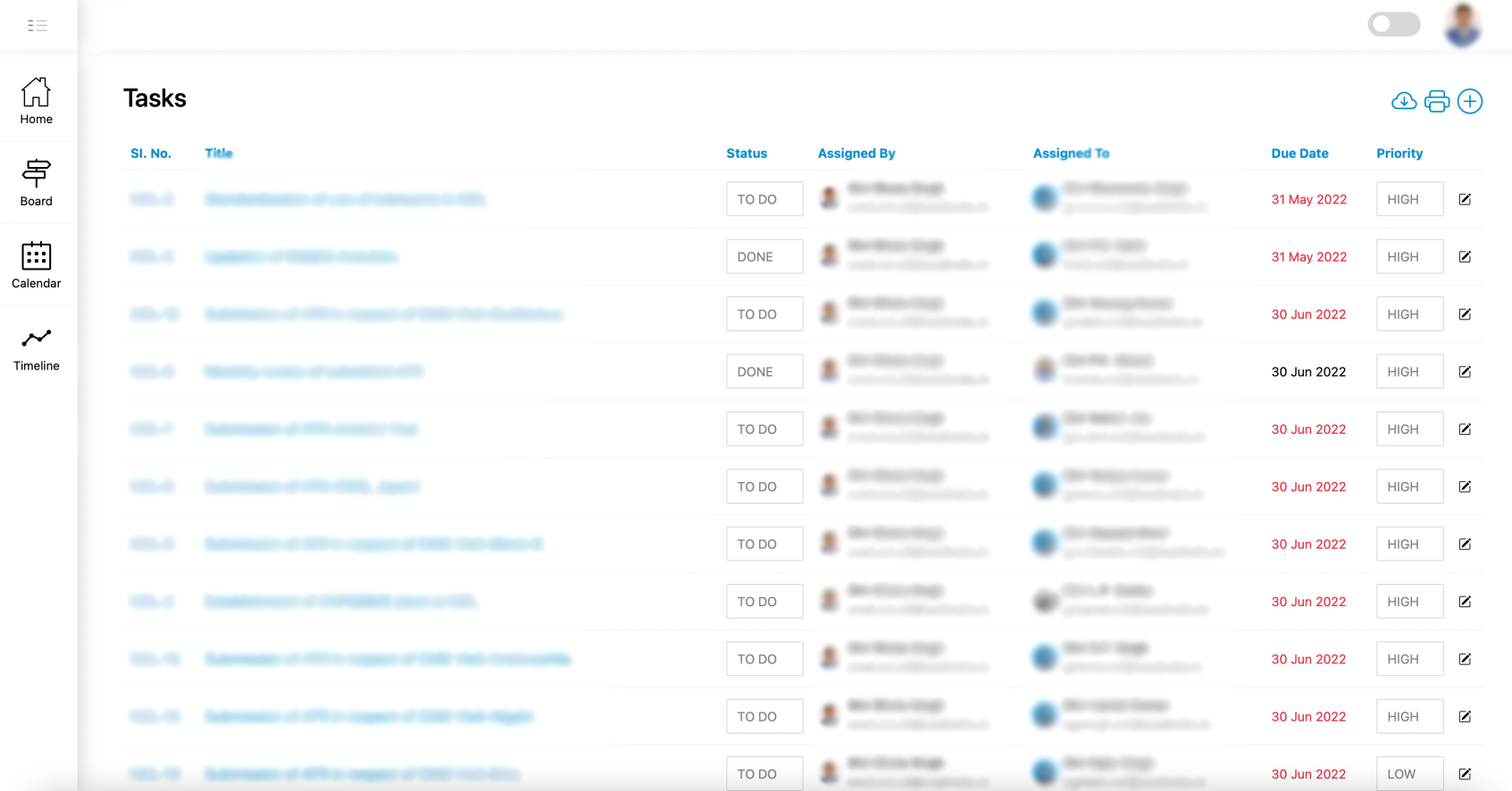 Customer profile user interface